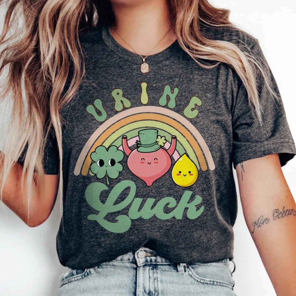 urineluckdarkgrey Urine Luck T-Shirt - Image 1